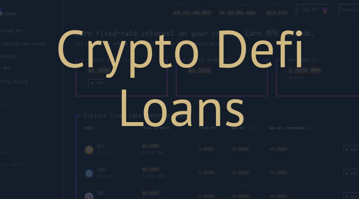 Crypto Defi Loans