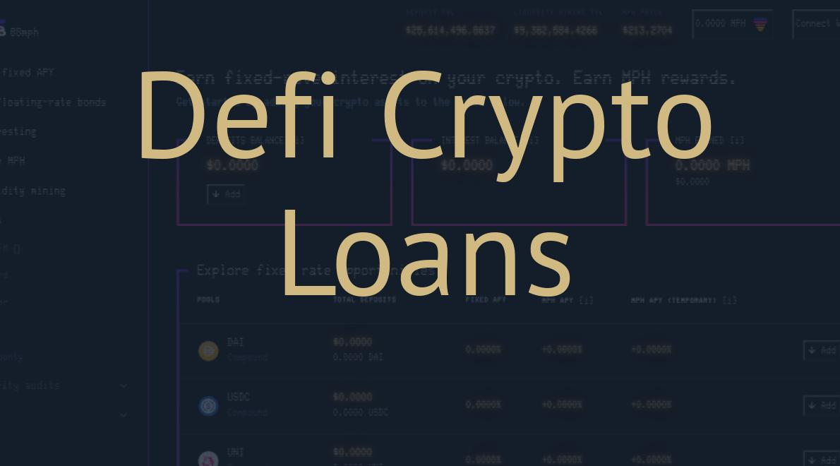 Defi Crypto Loans