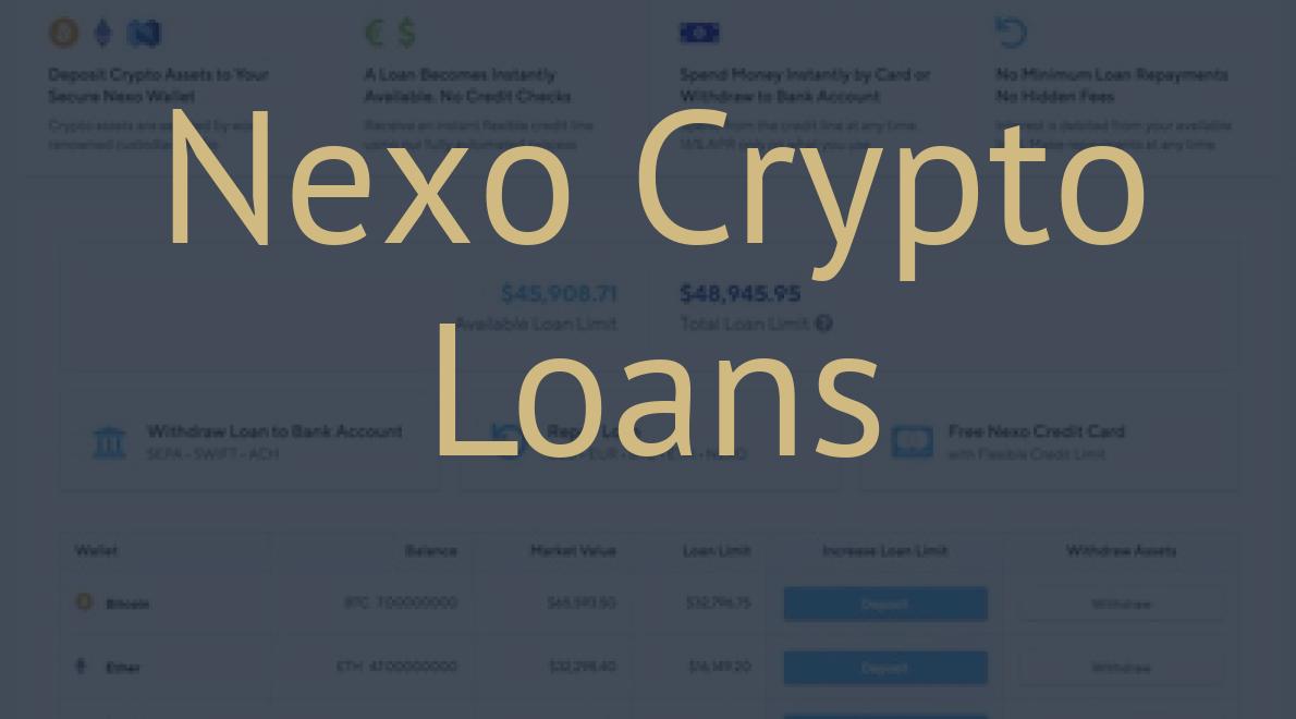 Nexo Crypto Loans
